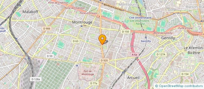 localisation de l'entreprise INTEGRALE  MONTROUGE