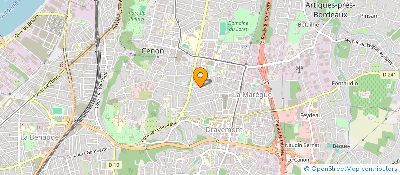 localisation de l'entreprise INTEGRALE DE RESTAURATION à CENON