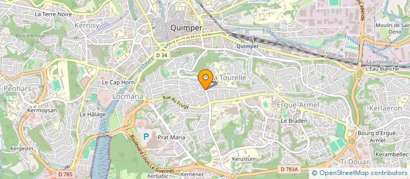 localisation de l'entreprise INTEGRALE IMMOBILIER  QUIMPER