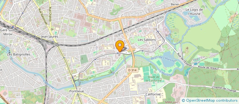 localisation de l'entreprise INTEGRALE INGENIERIE INTERNATIONALE IN3 à LE MANS