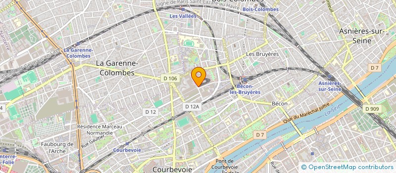localisation de l'entreprise INTELETIQUE RHONE ALPES à COURBEVOIE