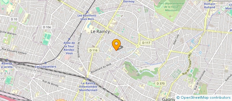 localisation de l'entreprise INTEMPORELLE à LE RAINCY