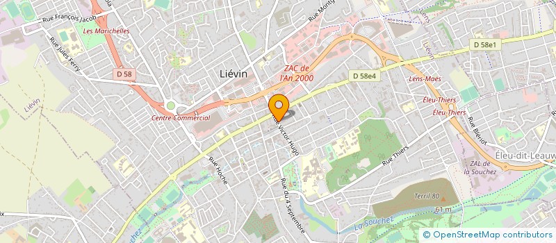 localisation de l'entreprise INTENDANCE-SERVICES.FR  LIEVIN