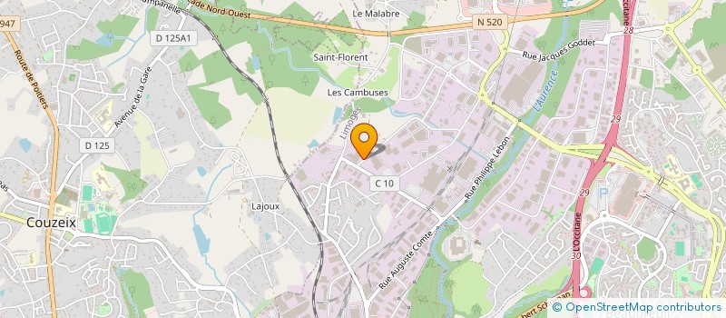 localisation de l'entreprise INTENDIS à LIMOGES