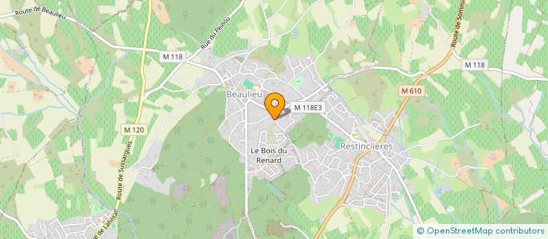 localisation de l'entreprise INTENFO à BEAULIEU