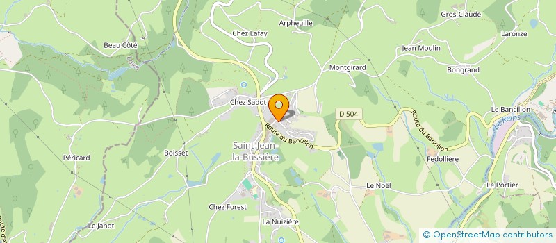 localisation de l'entreprise INTENSE BOIS  SAINT-JEAN-LA-BUSSIERE