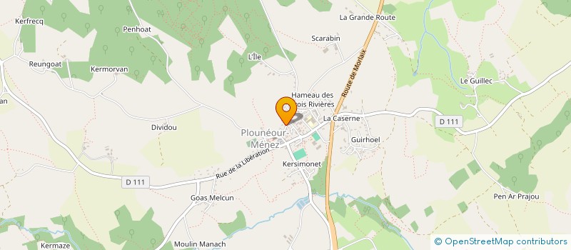 localisation de l'entreprise INTER ASSOCIATION  PLOUNEOUR-MENEZ