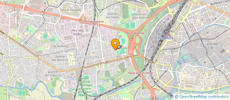 localisation de l'entreprise INTER ASSOCIATION DU QUARTIER GARE à STRASBOURG
