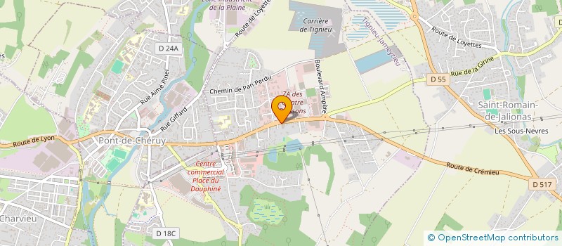 localisation de l'entreprise INTER AUTO à TIGNIEU-JAMEYZIEU