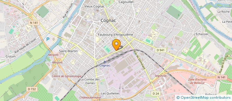 localisation de l'entreprise INTER AUTO SA à COGNAC