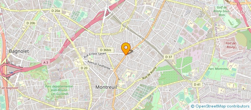 localisation de l'entreprise INTER BAT à MONTREUIL