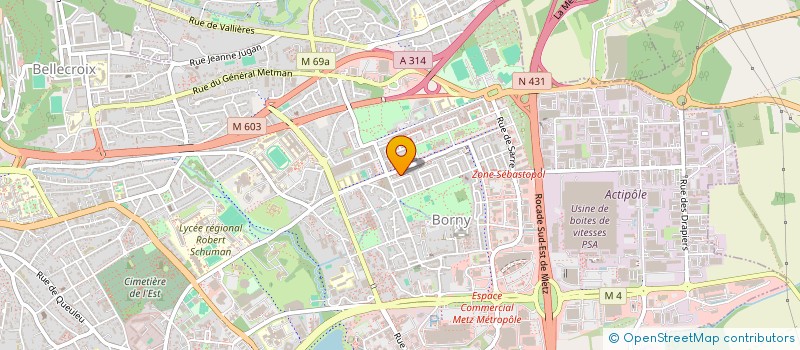 localisation de l'entreprise INTER BAT SARL à METZ