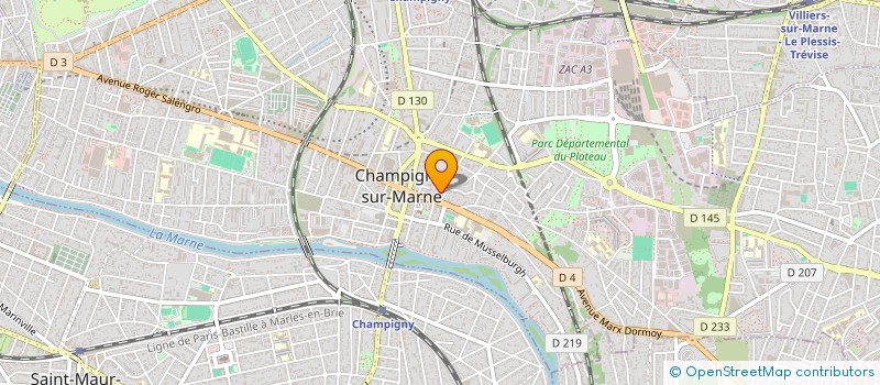localisation de l'entreprise INTER BATI 94 à CHAMPIGNY-SUR-MARNE