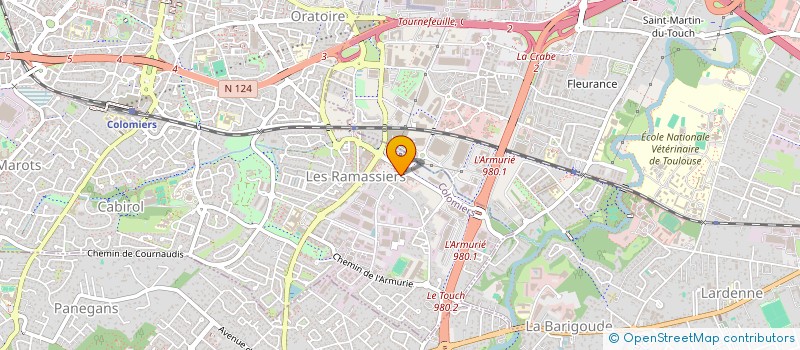 localisation de l'entreprise INTER CAOUTCHOUC à COLOMIERS