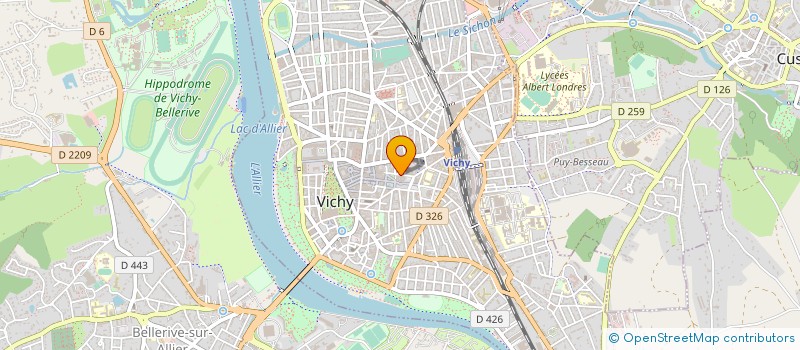 localisation de l'entreprise INTER CENTRALE IMMOBILIERE à VICHY