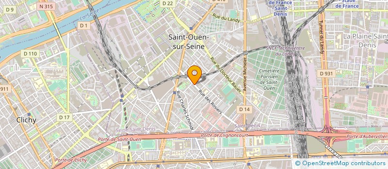 localisation de l'entreprise INTER-CHAUF  SAINT-OUEN-SUR-SEINE