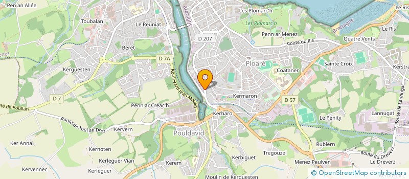 localisation de l'entreprise INTER CHOC à DOUARNENEZ