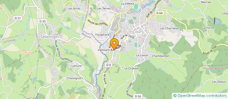 localisation de l'entreprise INTER CLASSES 4 ET 5 DE LA VILLE  COURS