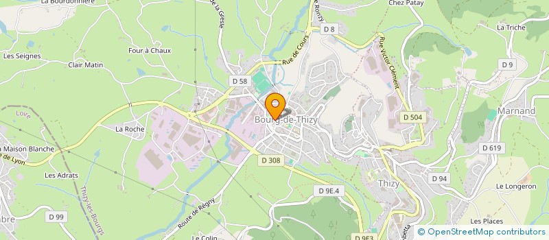 localisation de l'entreprise INTER CLASSES EN 6 DE BOURG DE THIZY à THIZY-LES-BOURGS