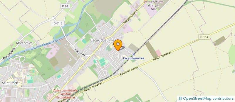 localisation de l'entreprise INTER & CO DISTRIBUTION  ESCAUDUVRES