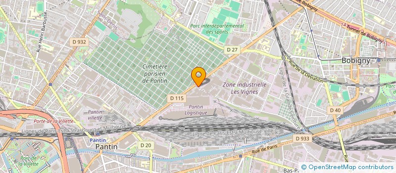 localisation de l'entreprise INTER COM à BOBIGNY