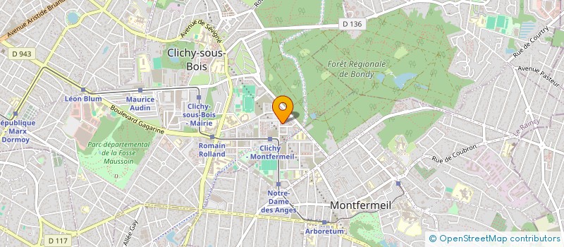localisation de l'entreprise INTER COM à CLICHY-SOUS-BOIS