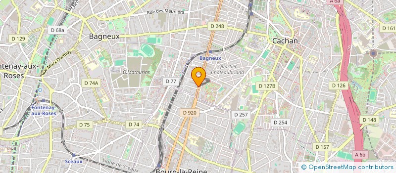 localisation de l'entreprise INTER. COMM à BAGNEUX