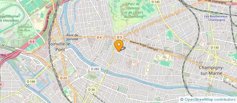 localisation de l'entreprise INTER COMPANIONS à CHAMPIGNY-SUR-MARNE