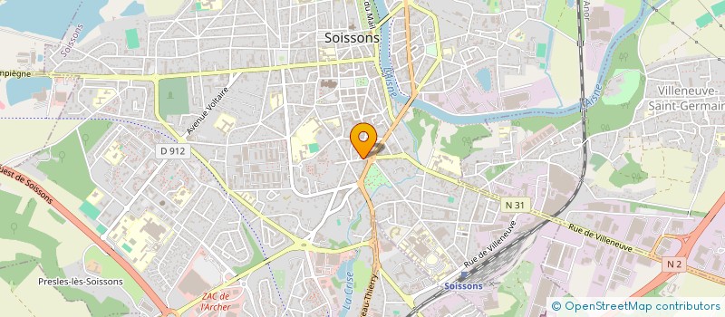 localisation de l'entreprise INTER CONSEIL BATIMENT à SOISSONS