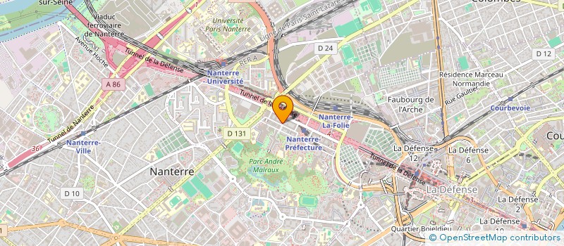 localisation de l'entreprise INTER COOP à NANTERRE