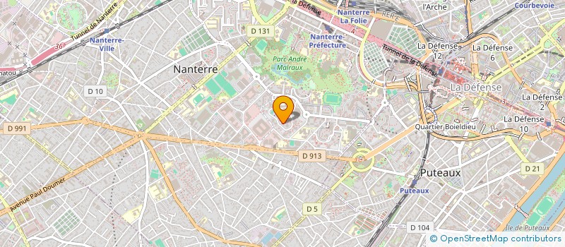 localisation de l'entreprise INTER COUVERTURE  NANTERRE