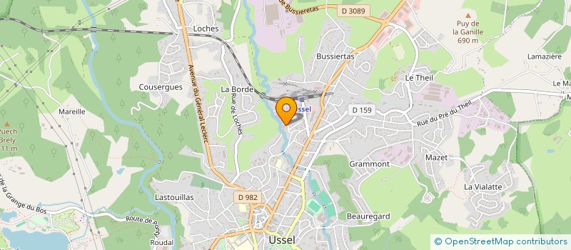 localisation de l'entreprise INTER DIESEL SERVICES  USSEL