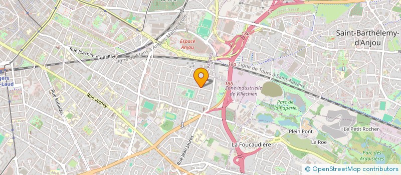 localisation de l'entreprise INTER ET COM à ANGERS
