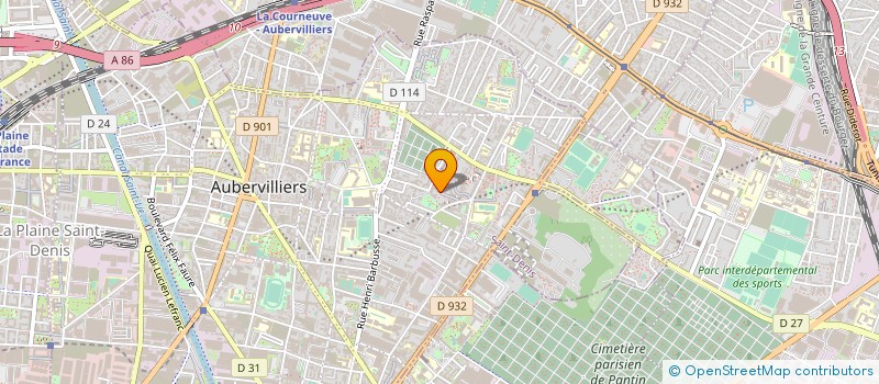 localisation de l'entreprise INTER GENERATION à AUBERVILLIERS