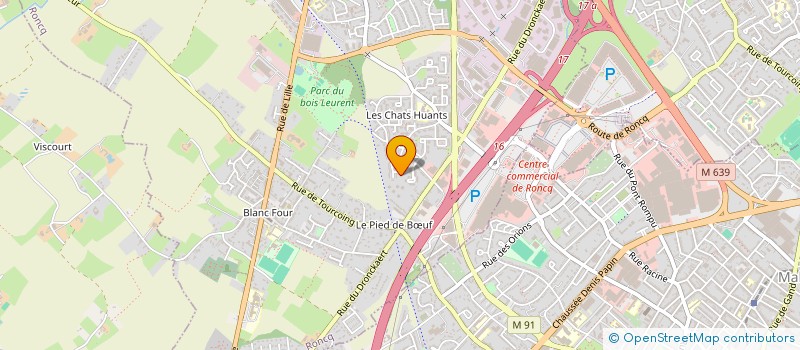 localisation de l'entreprise INTER IMMO NORD à RONCQ