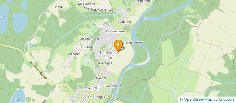 localisation de l'entreprise INTER IMMOBILIER à CHATILLON-LA-PALUD