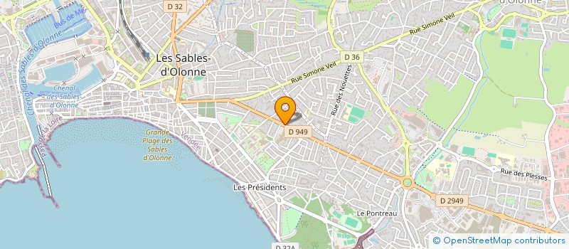 localisation de l'entreprise INTER M.E.D. à LES SABLES D'OLONNE