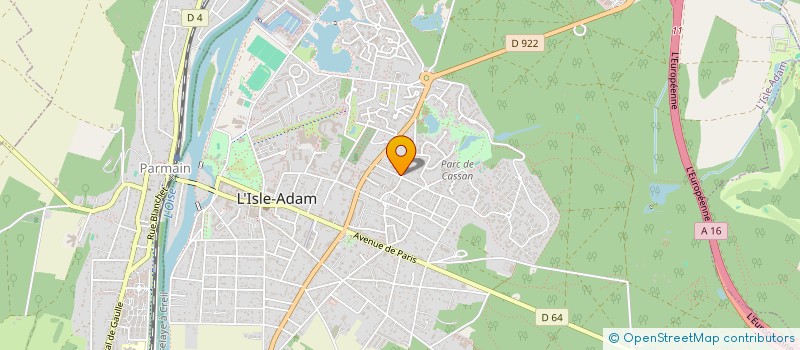 localisation de l'entreprise INTER MISSIONS à L'ISLE-ADAM