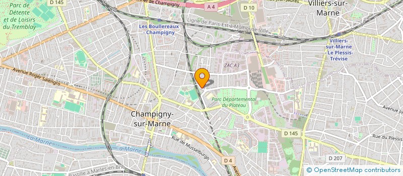 localisation de l'entreprise INTER NEGOCE à CHAMPIGNY-SUR-MARNE