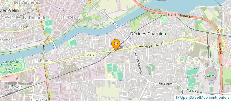localisation de l'entreprise INTER PNEU DECINES à DECINES-CHARPIEU
