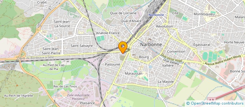 localisation de l'entreprise INTER PNEUS à NARBONNE