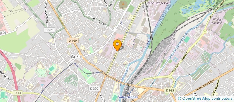 localisation de l'entreprise INTER PNEUS à ANZIN