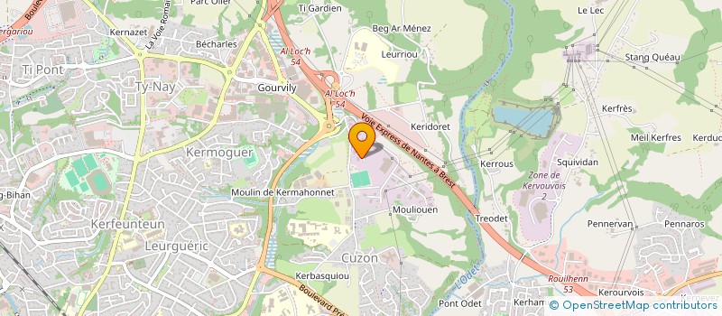 localisation de l'entreprise INTER PNEUS à QUIMPER