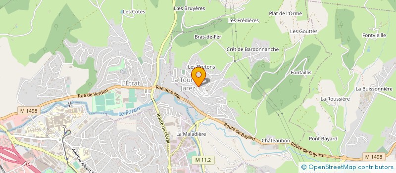 localisation de l'entreprise INTER PRESS TRANSPORTS à LA TOUR-EN-JAREZ