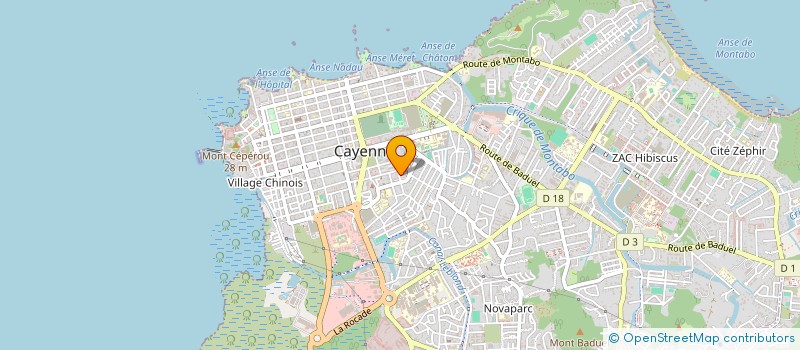 localisation de l'entreprise INTER PRESTATION SUD AMERICAINE à CAYENNE