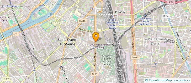 localisation de l'entreprise INTER-REGIES ET CIE à SAINT-OUEN-SUR-SEINE