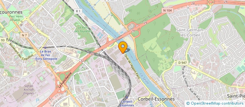 localisation de l'entreprise INTER SECURITE à CORBEIL-ESSONNES