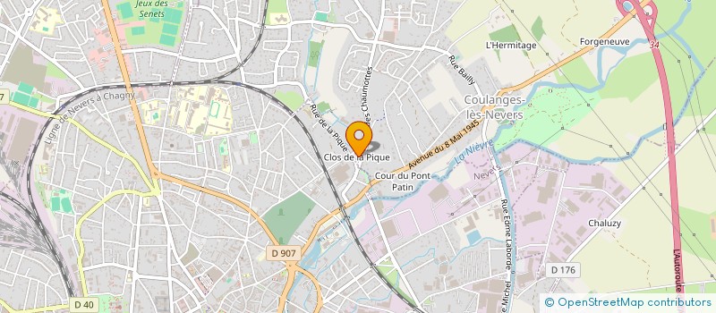 localisation de l'entreprise INTER SERVICE AUTOMOBILE à COULANGES-LES-NEVERS