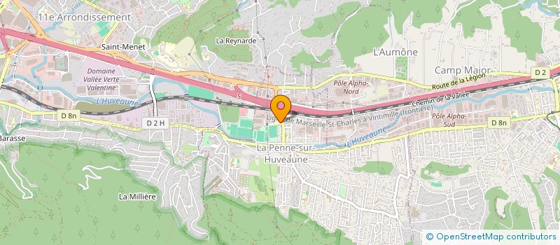 localisation de l'entreprise INTER SERVICES BATIMENT à LA PENNE-SUR-HUVEAUNE