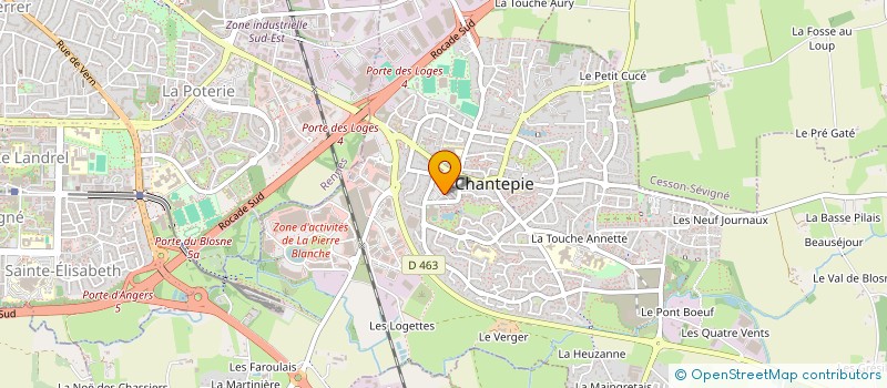 localisation de l'entreprise INTER TP à CHANTEPIE